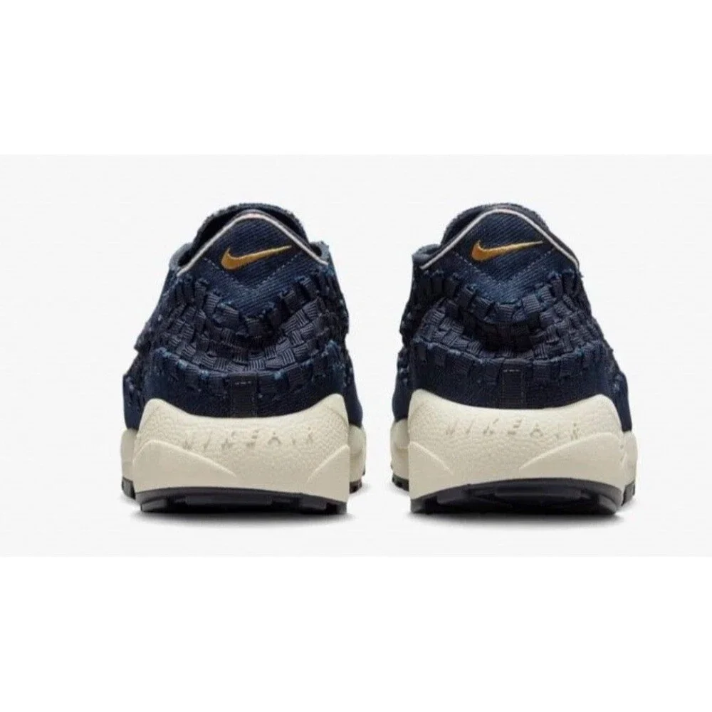 Nike Women's Air Footscape Woven Raw HF1759-400 Obsidian/Coconut/Wheat SZ 9 Blue